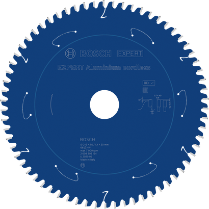 Bosch EXPERT alumiiniumist akuga saeleht, läbimõõt 216 mm.